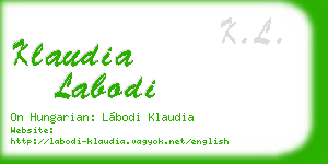 klaudia labodi business card